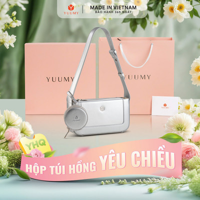 Bộ hộp quà YUUMY (Túi đeo chéo nữ YUUMY YN346 + Hộp quà YHQ2 + Túi giấy YTG2 + Túi rút BVR3838 + Thiệp cảm ơn YBT1)
