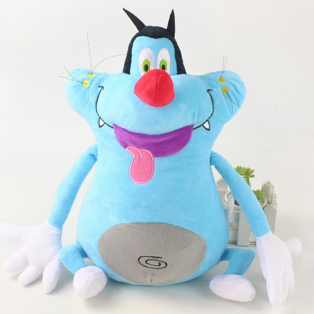 35cm Hoạt Hình Oggy Gián Sang Trọng Đồ Chơi Mèo Béo Oggy Thú Nhồi Bông Búp Bê Bé Trai Quà Tặng Sinh 