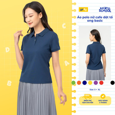 Áo thun polo nữ tổ ong YODY chống nắng ngăn tia UV thoải mái hoạt động khử mùi - APN6254