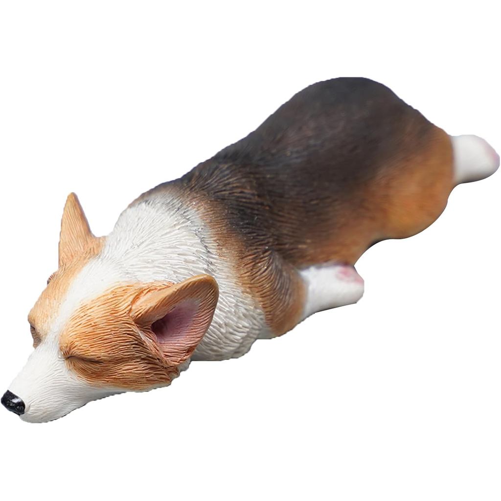 JXK Ngủ Corgi Chó Tượng Nhựa Corgi Chó Tượng Bảng Điều Khiển Đồ Trang Trí Bộ Sưu Tập Trang Trí Quà T