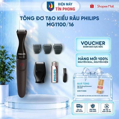 Tông Đơ Tạo Kiểu Râu PHILIPS MG1100/16, Cắt Tỉa Và Tạo Kiểu Râu, Công Nghệ DualCut, Bảo Hành 24 Tháng