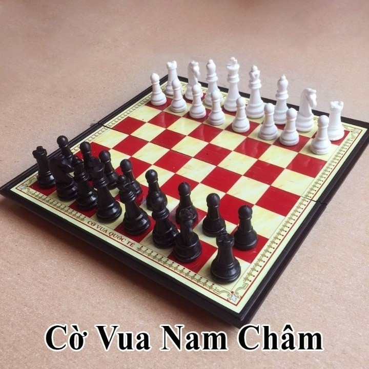 Bộ Cờ Vua Nam Châm Mini Có Hộp Đựng, Cờ Vua Quốc Tế An Toàn Cho Trẻ, Dành Cho Bé Rèn Luyện Tư Duy HO