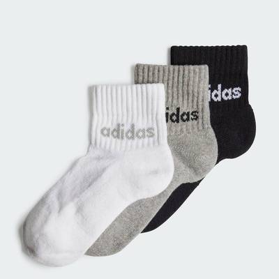 adidas Phong cách sống Bộ 3 Đôi Tất Cổ Chân Outlet Value Linear Cho Trẻ Em Trẻ em Đen IV7151