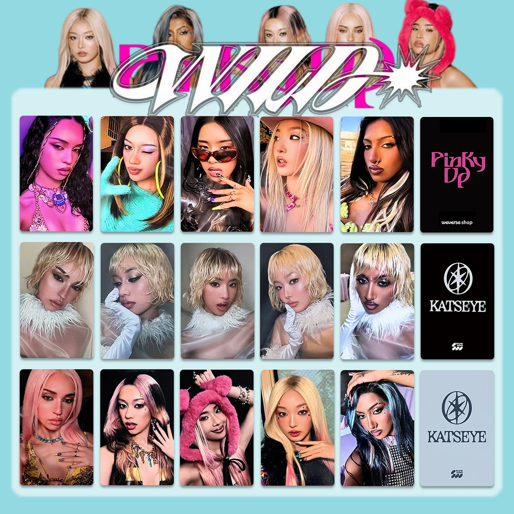 KATSEYE Mèo Học Sinh WILD Album Hàng Hóa Thưởng Photocard PINKY UP Photocard wvs Thẻ Thưởng