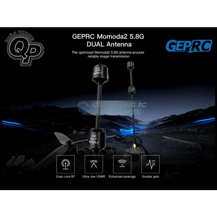 Anten GEPRC Momoda2 5.8G Dual Antenna RHCP SMA 170mm Dành cho máy bay điều khiển
