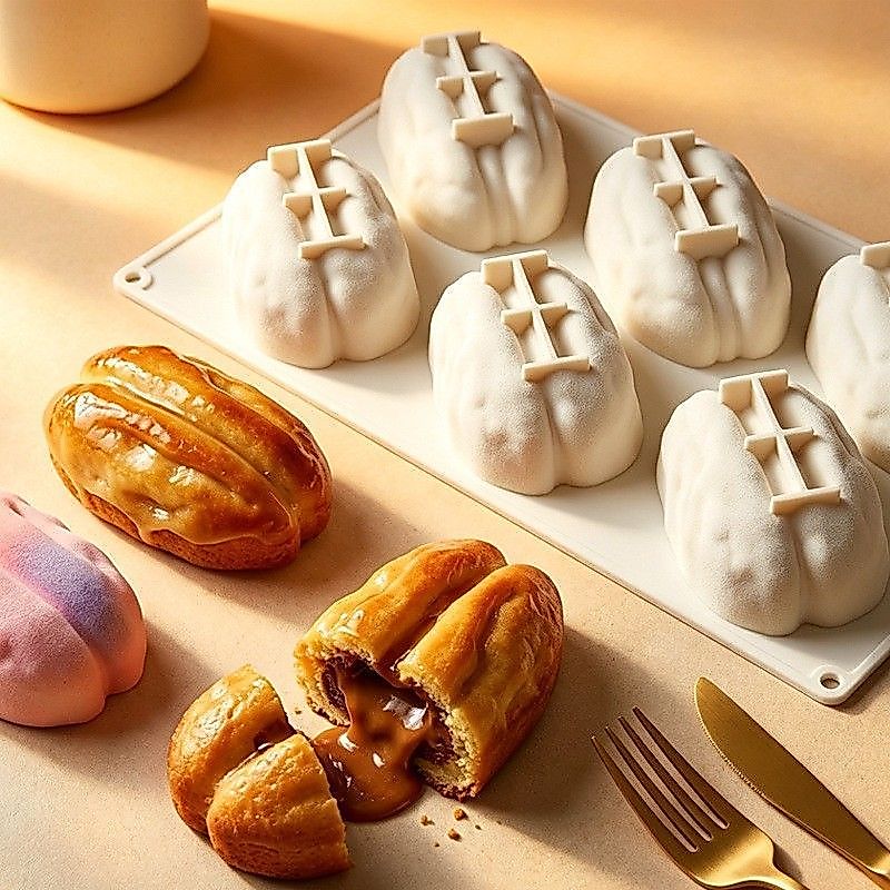 Các Loại Hạt Quả óc chó Hạt Began Thực Phẩm Trái Cây Khuôn Silicon Kẹo Sô Cô La Mousse Bánh Khuôn Nư