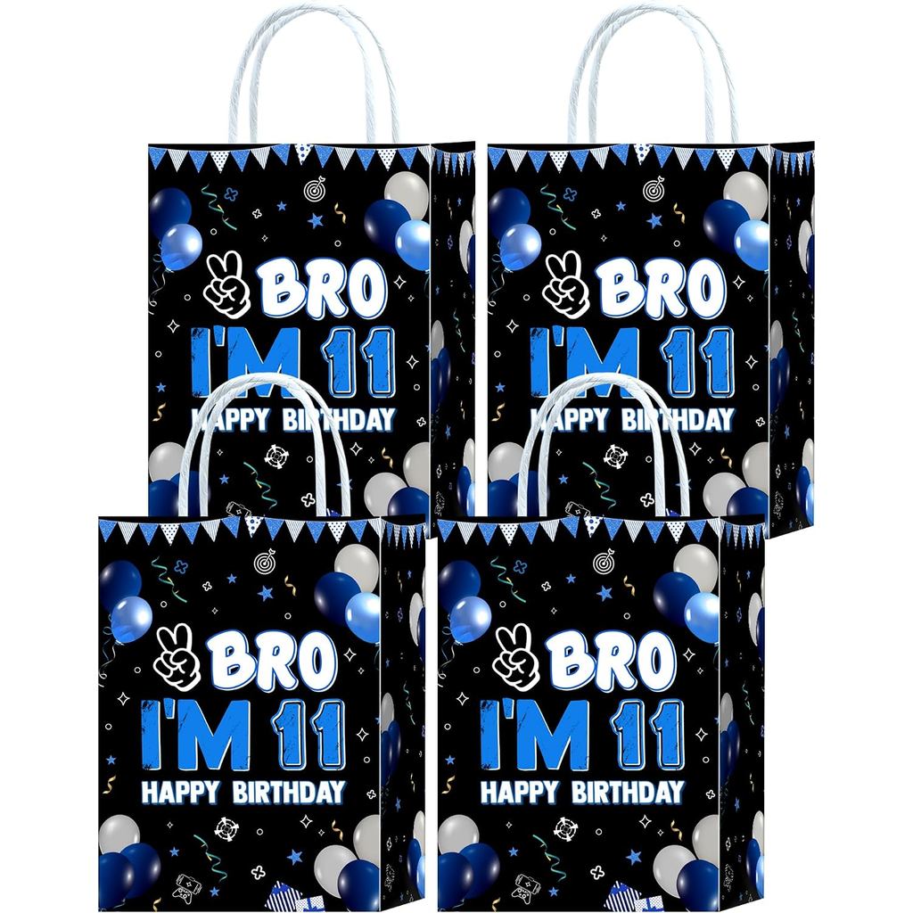 Roselush 16 Túi Quà BRO IM 11 Cho Đồ Trang Trí Sinh Nhật Bé Trai 11 Tuổi - Bruh It 's My Birthday Go