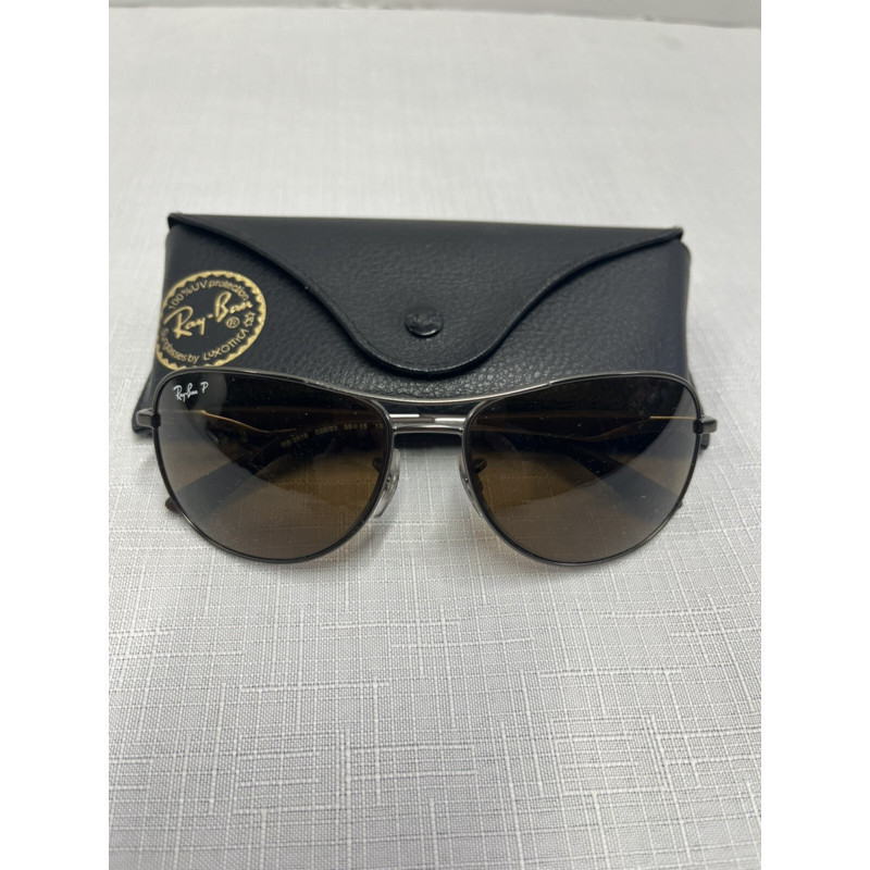 RAY-BAN RB3519 AVIATOR SUNGLASS CÓ TRƯỜNG HỢP / CẢM BIẾN NÂU