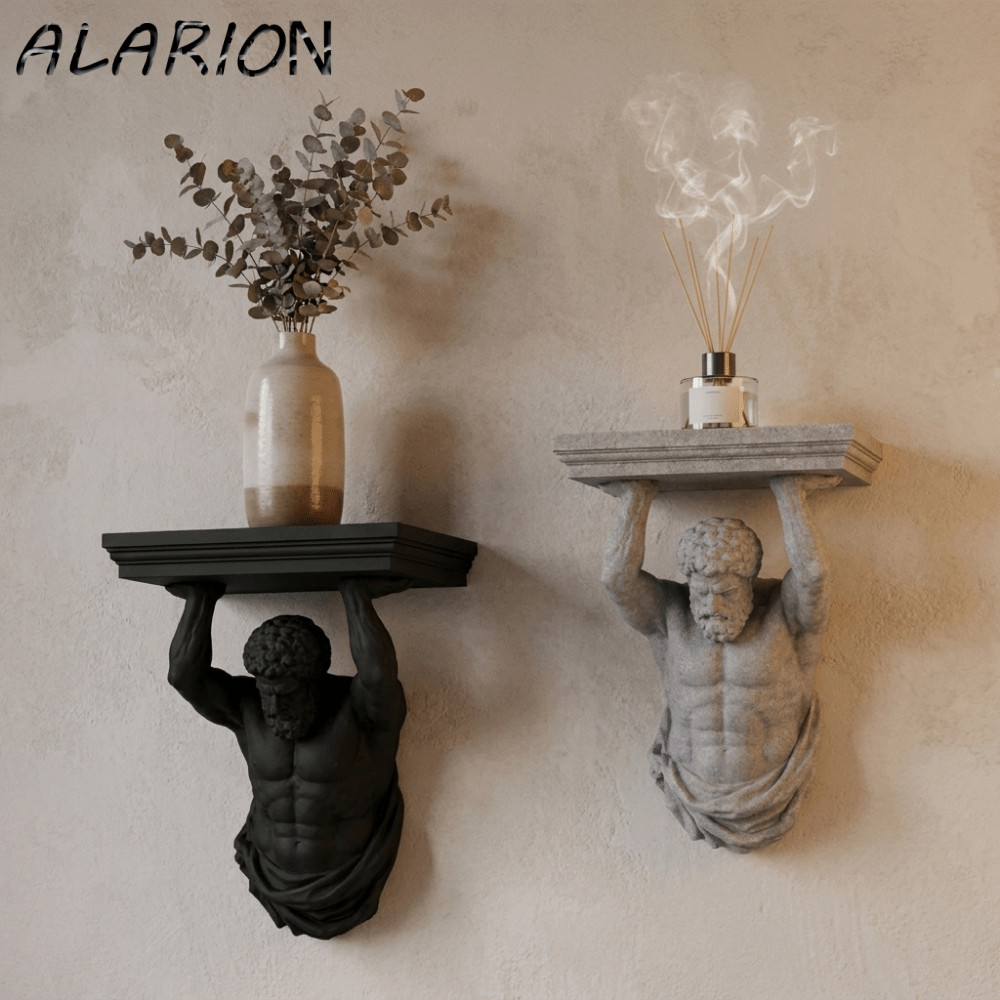 Giá để đồ nổi ALARION, Kệ trưng bày tường Kệ treo tường Atlas bằng nhựa, Trang trí sáng tạo 3D In At