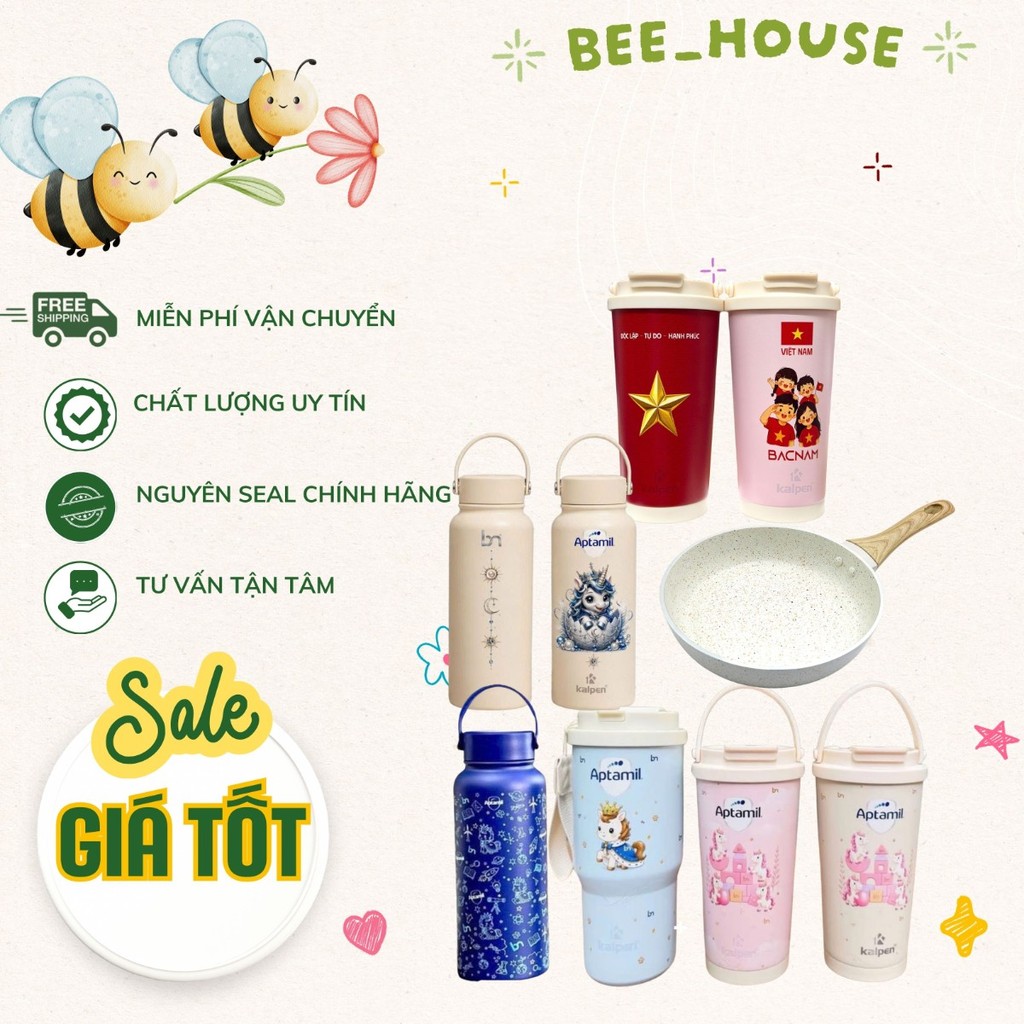 Bình giữ nhiệt Kalpen/ Bình đựng thức ăn Kalpen 600ml/ Ô Aptamil/ Chảo Elmich 20cm - Bee house hà nộ