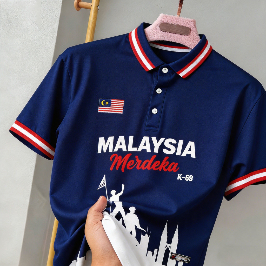 Baju Polo Merdeka 69 Classic City Edition Merdeka Edition 69th Merdeka Navy Landmark Design Premium 