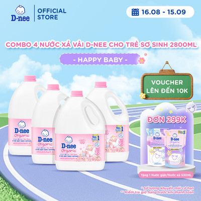 Combo 4 Nước xả vải D-nee 2800 ML. - Happy Baby