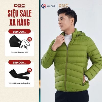 Áo phao siêu nhẹ 3 lớp DGC vải nylon với tính năng chống thấm nước - WAJKBA04M