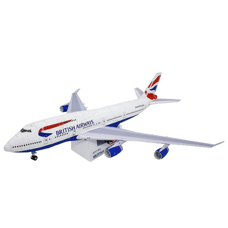 Mô hình giấy máy bay Boeing 747 1: 144, lắp ráp DIY thủ công