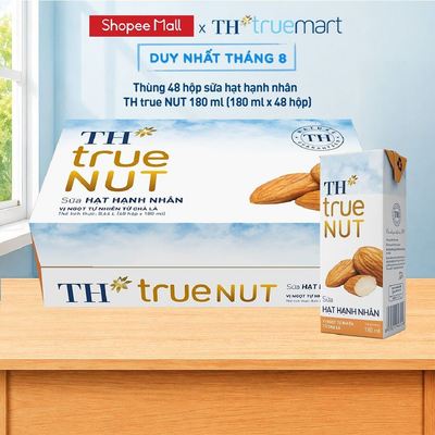 Thùng 48 hộp sữa hạt hạnh nhân TH true NUT 180 ml (48 Hộp)
