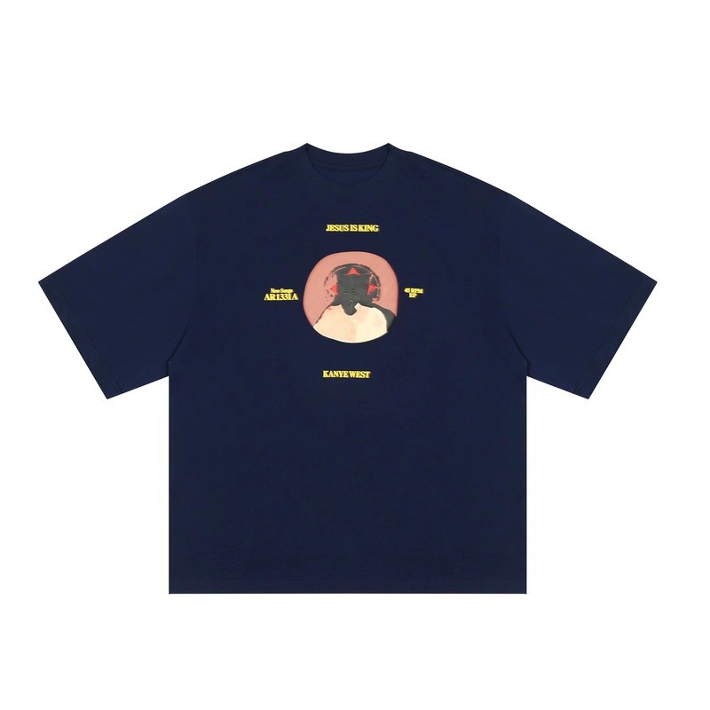 Thương hiệu thời trang KANYE hợp tác với JESUS IS KING, áo thun tay ngắn phong cách BF unisex high s