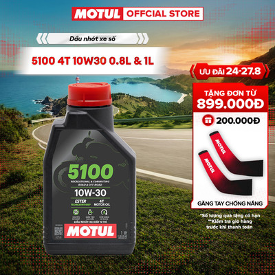 Dầu nhớt xe máy MOTUL 5100 4T 10W30 0.8L & 1L