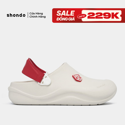 Dép Sục Shondo Suke Clog Bộ Siêu Tập Champion Nam Nữ Kháng Nước Màu Be
