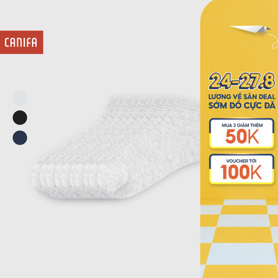 Combo tất nam CANIFA cổ thấp cotton thoáng khí, chống hôi chân 8AX25A010