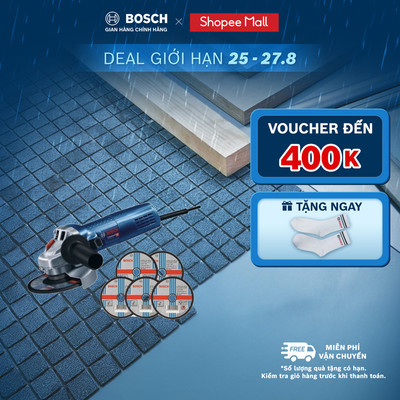 Máy mài góc nhỏ GWS 900-100S - Tặng kèm 5 Đá cắt Bosch 100x1.2x16mm (sắt) chất lượng chuẩn Đức