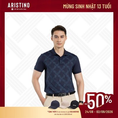 Áo Polo Nam Aristino Slim Fit Họa Tiết Thanh Lịch Thời Thượng APS078AZ