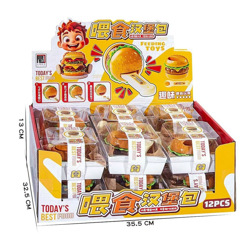 CH ~ Cùng Phong Cách Chơi Hợp Thời Trang Ăn Burger Burger Đồ Chơi Ăn Mô Phỏng Sáng Tạo Burger Burger