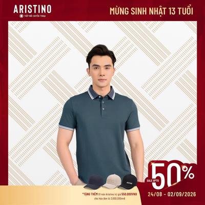 Áo Polo Nam Aristino Business Regular Tơ Tằm Cao Cấp 1PS077AS3