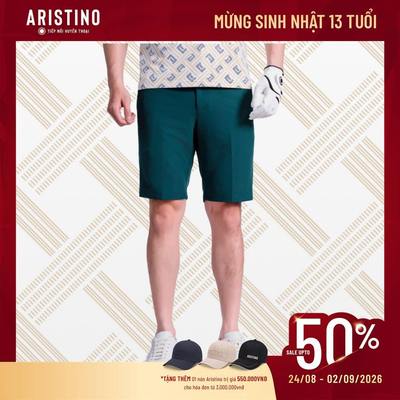 Quần Short Âu Nam Xanh Lá Aristino Golf Thiết Kế Lịch Sự ASOG22AS4