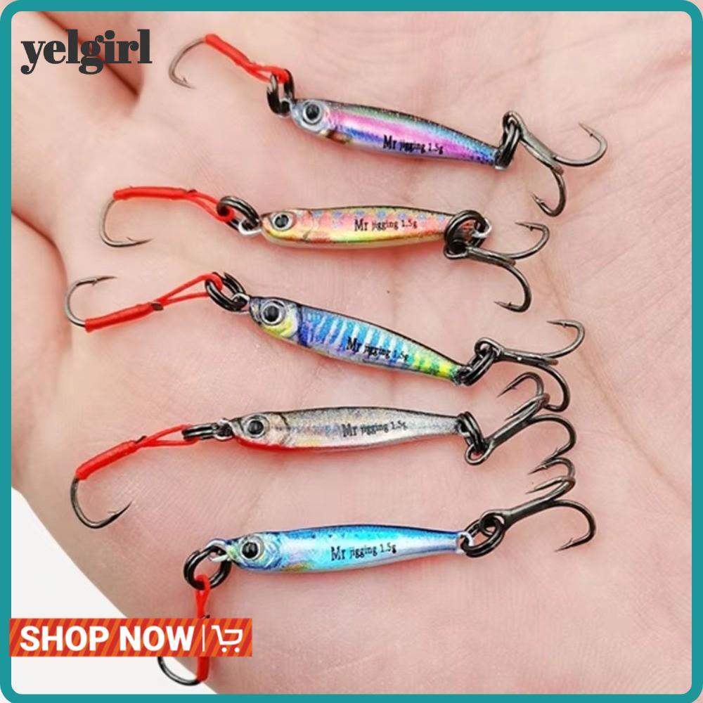 AGLYELGIRL Micro Jigging Mồi, Bionic Mini Shape 1.5g Trọng Lượng 3g Mini Jig Lure, Bionics Design Se