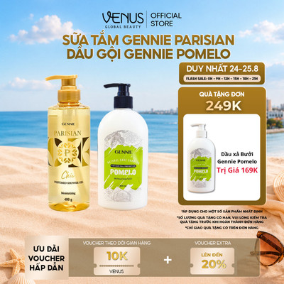 [MUA 1 NHẬN VỀ 3] Combo Sữa tắm Nước hoa Gennie Parisian 480ml và Dầu gội Gennie Pomelo 400ml