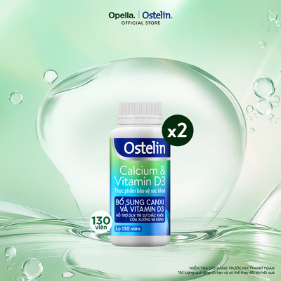 Bộ 2 Ostelin Viên Uống Hỗ Trợ Bổ Sung Calcium & Vitamin D3 Duy Trì Chắc Khỏe Xương và Răng 130 viên