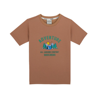Áo Thun Tay Ngắn Bé Trai Skechers Adventure Short Sleeve Tee - SL224B175-BRWN Online Sale
