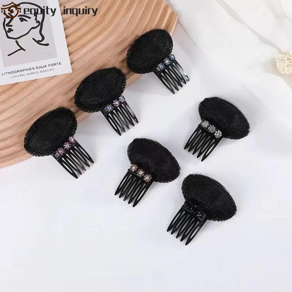 YÊU CẦU DIY Dụng cụ tạo kiểu tóc, Hoa vô hình Puff Hair Head Cushion, Pluffy Sponge Braid Hair Clip 