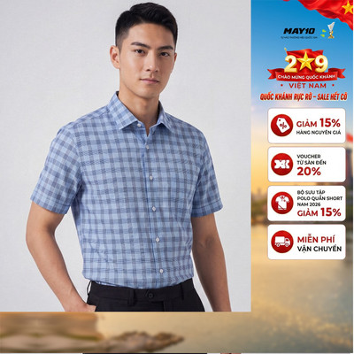 Sơ mi nam cộc tay May 10 form SlimFit mã 010126003 #2