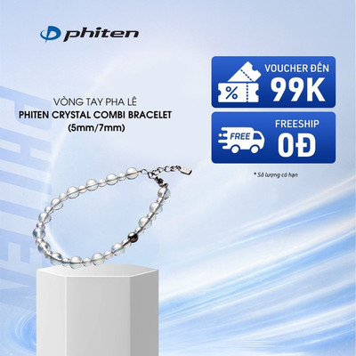 Vòng Tay Phiten Crystal Combi Bracelet (5mm/7mm)