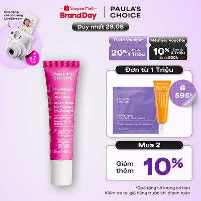 Son dưỡng môi căng mọng và mềm mịn Paula's Choice Pro-Collagen Peptide Gloss Balm 15ml 71180