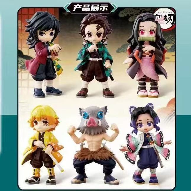Mới Demon Slayer Blade Hộp Bí Ẩn Búp Bê Hình Tomioka Giyuu Tanjiro Bean Zenitsu Mô Hình Con Lắc Nhỏ 