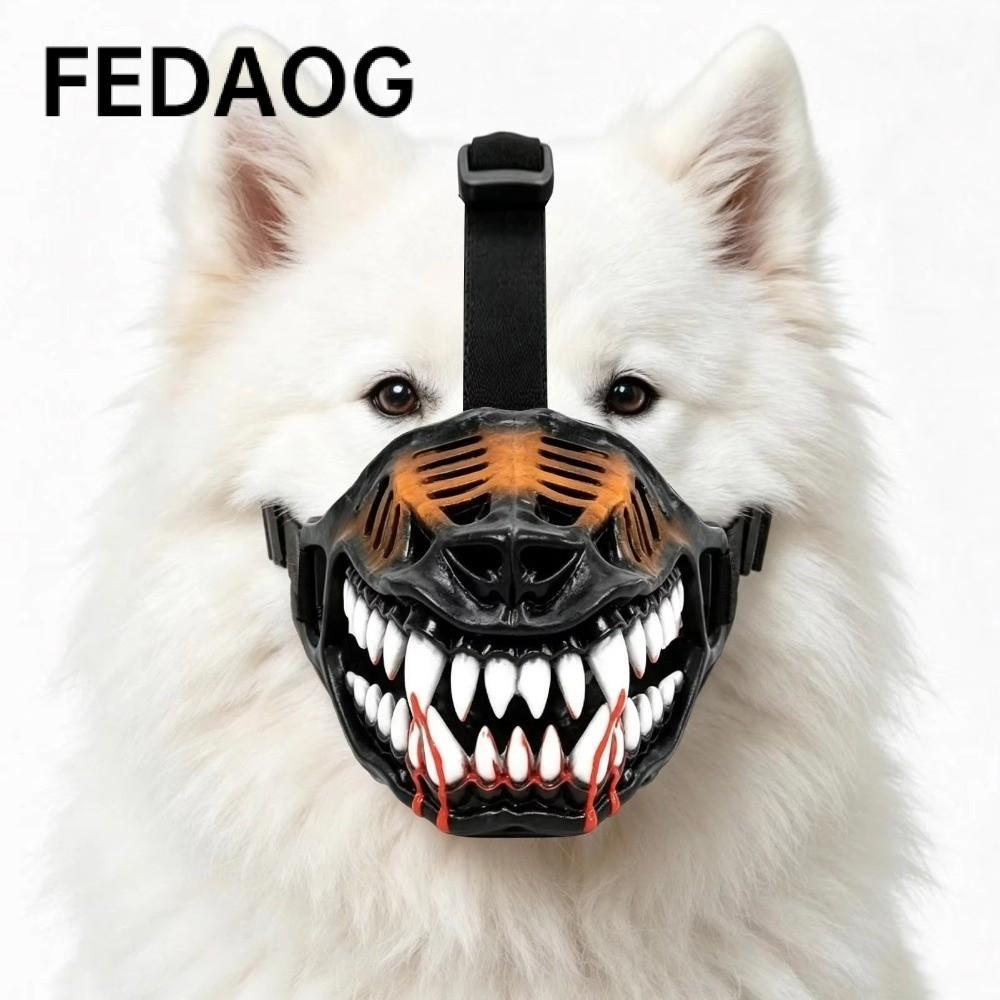 FEDAOG Dog Monster muzzle, Monster Hell Hound Style Hell Hound Hell Hound muzzle, Dây đeo linh hoạt 