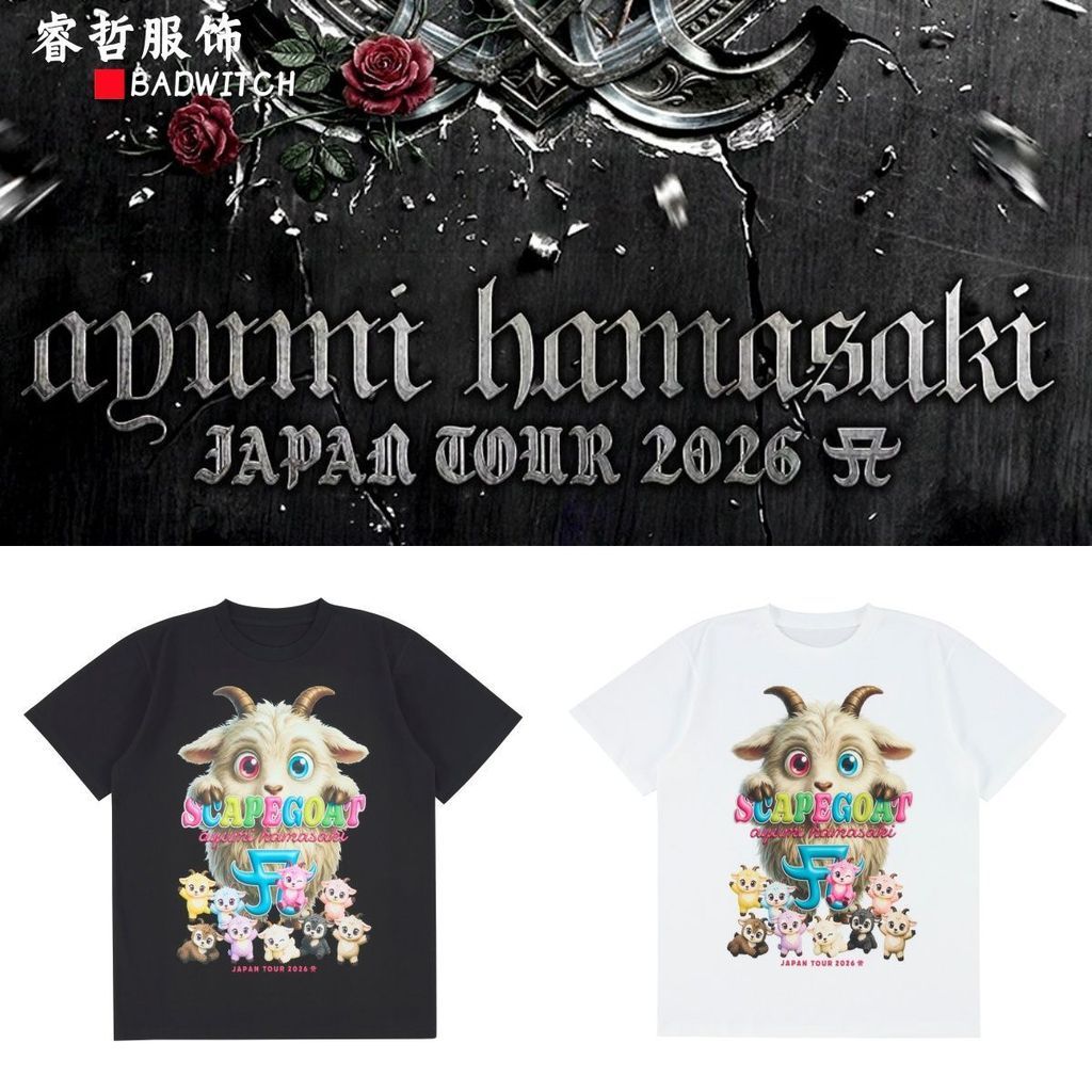 Ayumi Hamasaki 2026 Scapegoat Cotton Cổ Tròn Áo Thun Nữ Mùa Hè