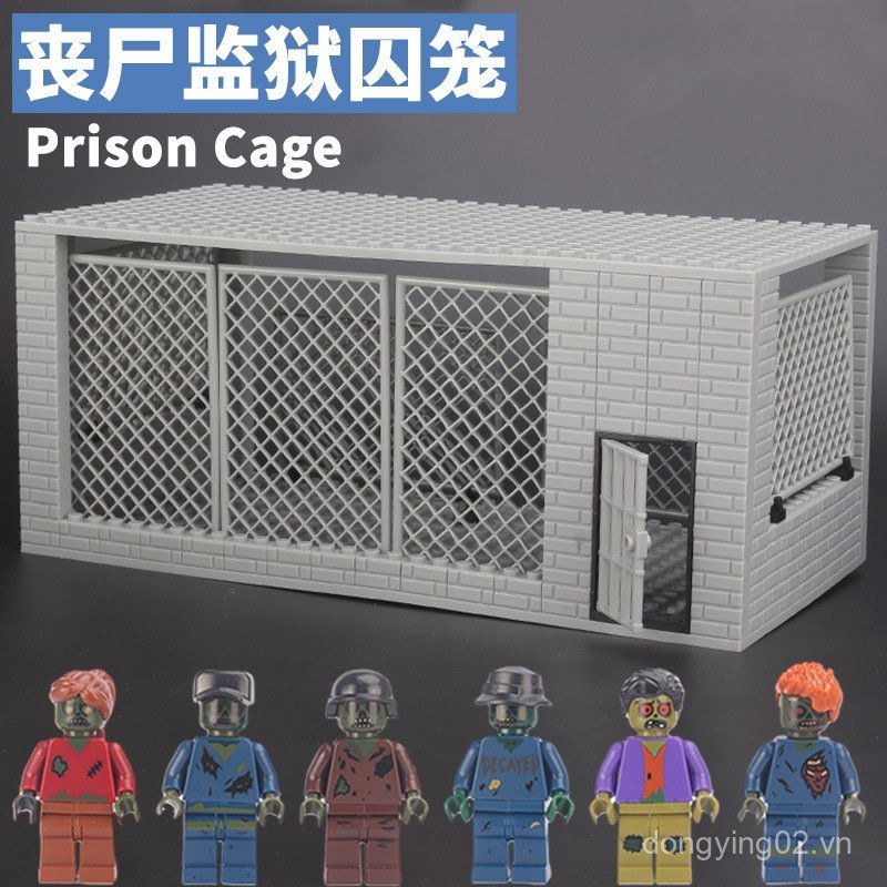Cư Dân Ác Nhiễm Zombie Minifigure Quân Sự Nhà Tù Tế Bào Trộm Lồng Đế Mô Hình Lắp Ráp Đồ Chơi ONDH