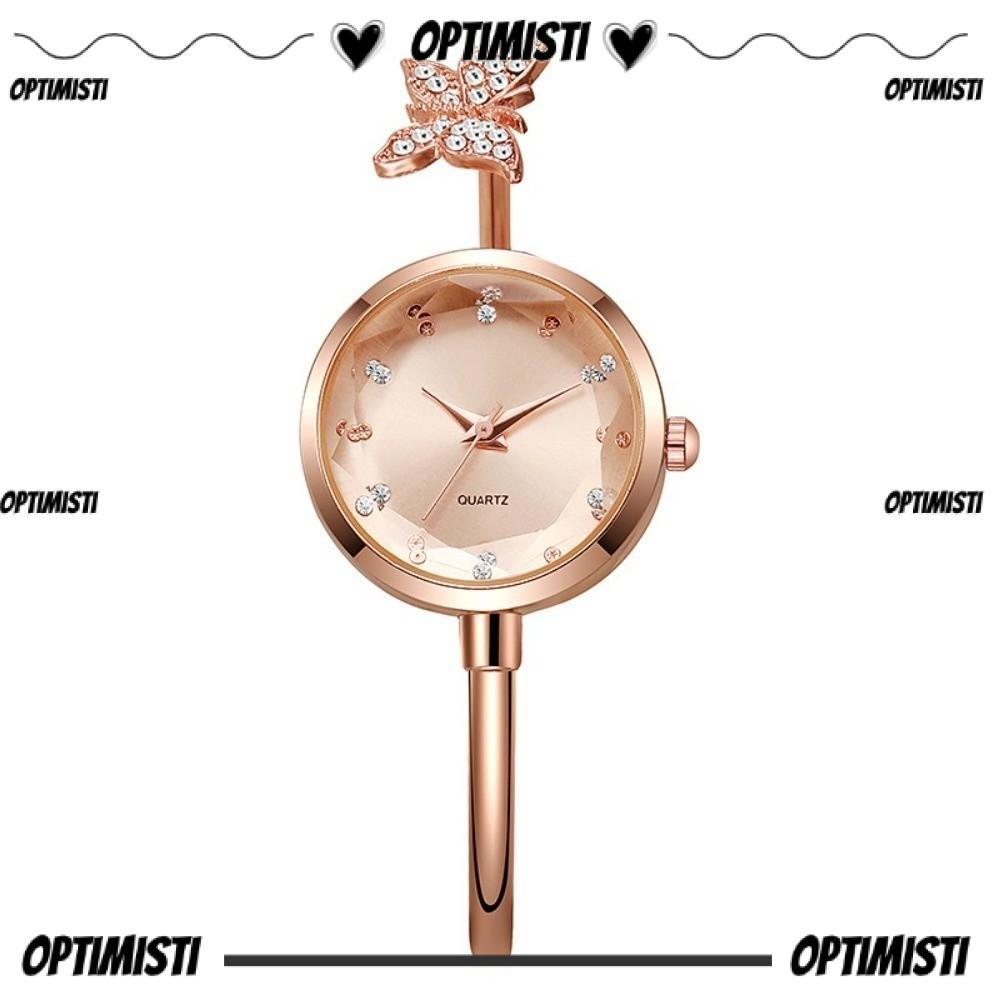 OPTIMISSTI8E Đồng hồ đeo tay mở còng, Đồng hồ đeo tay hình bướm bướm chuyển động thạch anh, Mặt số n