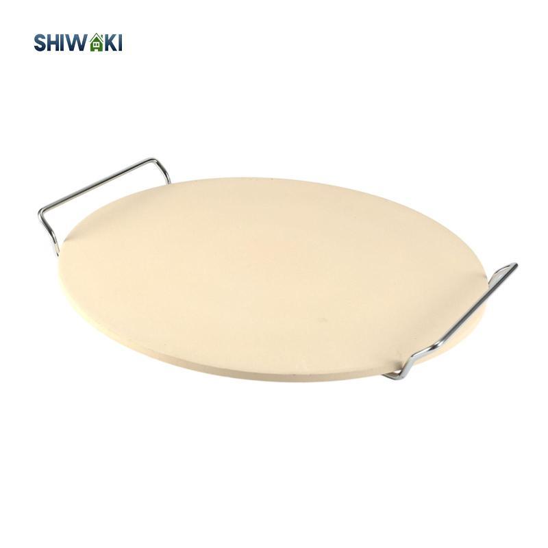 Pizza Stone cho lò nướng, có hỗ trợ cổng, Phụ kiện nhỏ gọn Bánh quy làm bánh Pizza Pizza cho thịt nư