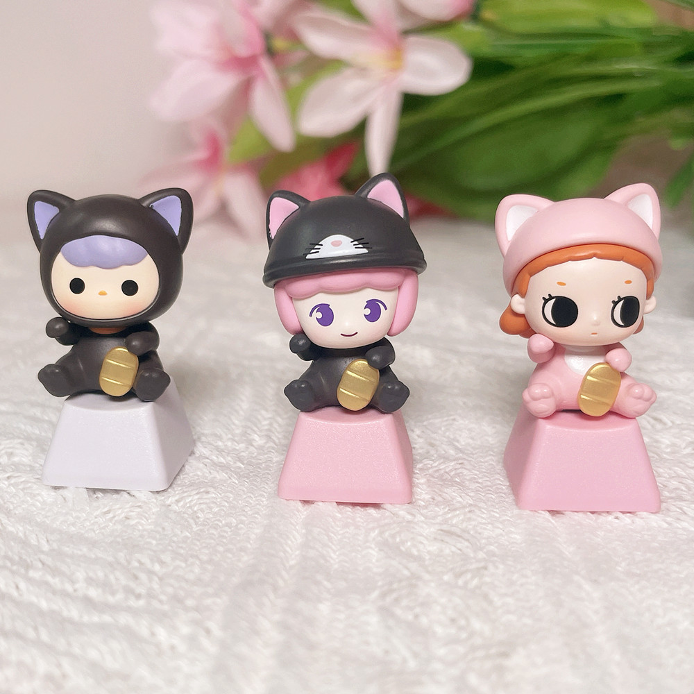 Chính Hãng POP MART POP MART MART Lucky Cat Cat Series Dễ Thương Keycap Ngang Trục Bàn Phím Cơ