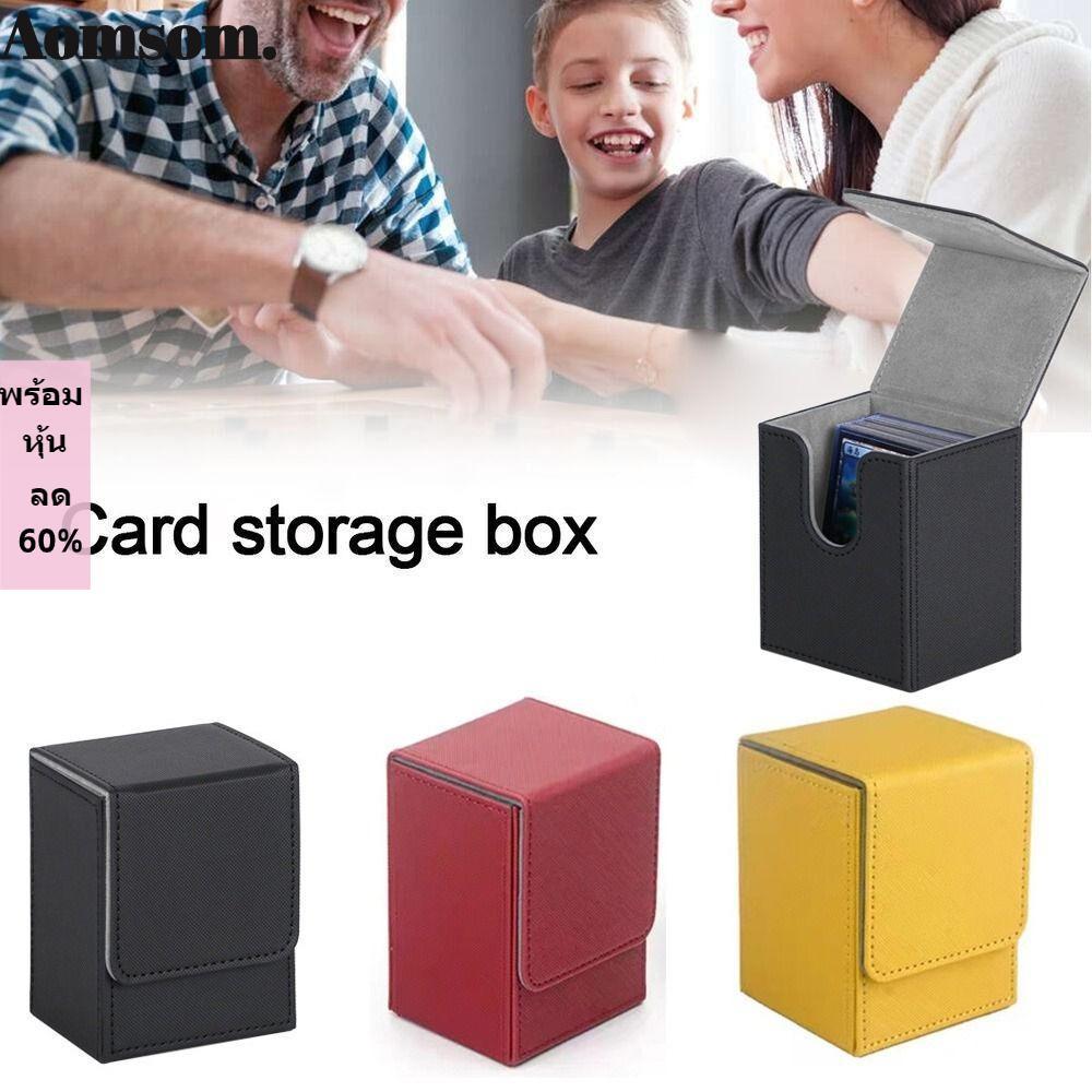 AOMSOM Game MTG Trading Card Holder, Storage Organizer Deck Box, Box Protectors Collectible Game PU 