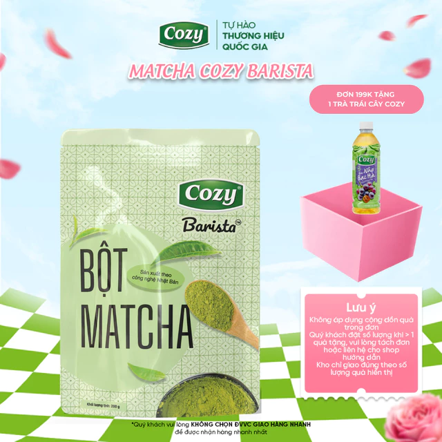 Bột Matcha Cozy Barista, Bột Trà Xanh Pha Matcha Latte Matcha Coldwisk Làm Bánh Kẹo