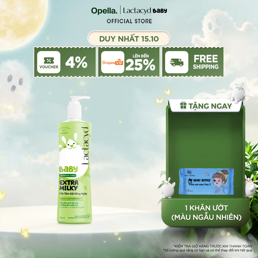 Sữa Tắm Gội Trẻ Em Lactacyd Milky Bảo Vệ, Nuôi Dưỡng Da và Tóc Bé Vượt Trội 500ml