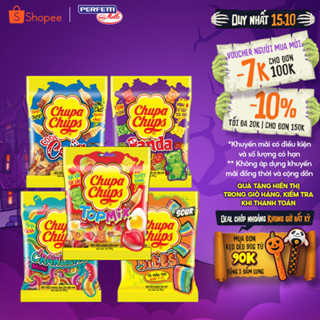 COMBO Kẹo dẻo Chupa Chups hương trái cây hỗn hợp, hương cola mang đến vị ngọt, vị chua và đa dạng hình dáng