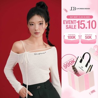 Áo len trễ vai lệch 1 bên thắt nơ 2T57.2408W thiết kế bởi JM Dress Design