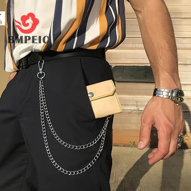 BMPEIC 2 / 3 Lớp Punk Hip-hop Dây Kim Loại Dài Dây Xích Quần Thời Trang Quần Eo Dây Xích Kim Loại Mó