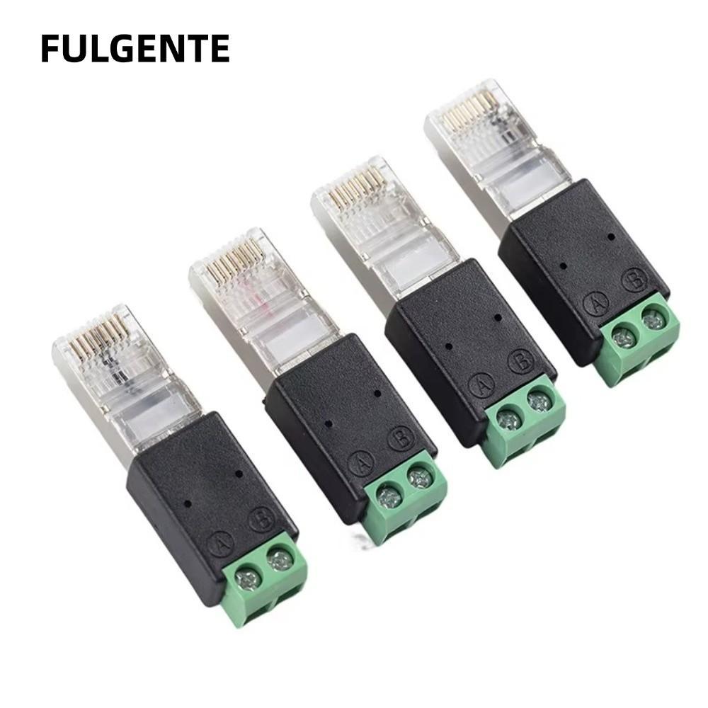 Bộ chuyển đổi FULGENTE RJ45 sang RS485, Bộ chuyển đổi RJ45 Đầu nối đầu cuối RJ45 Bộ chuyển đổi đầu c